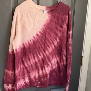 Old Navy Pink and Red Tie-Dye Top
